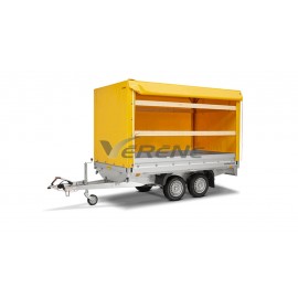 REMORQUE PLATEAU RIDELLE HUMBAUR HT 254118 (2632)