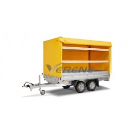 REMORQUE PLATEAU RIDELLE HUMBAUR HT 354121 (2646)