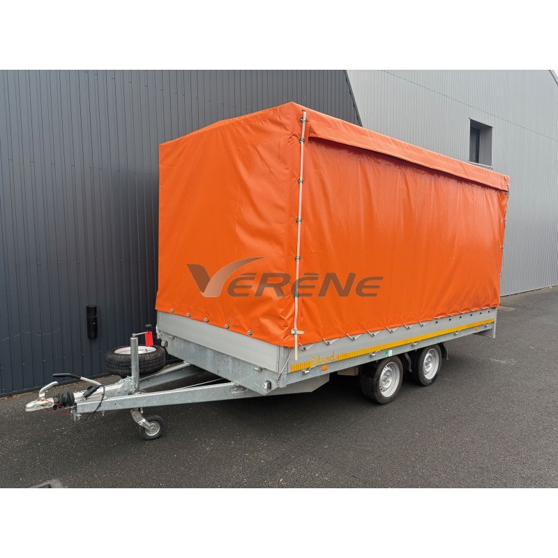 REMORQUE OCCASION EDUARD AVEC BACHE COULISSANTE selected image