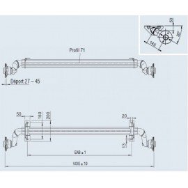 Essieux non freinés Essieu 500 KG SF 4T130 pour remorque, remorque Essieux